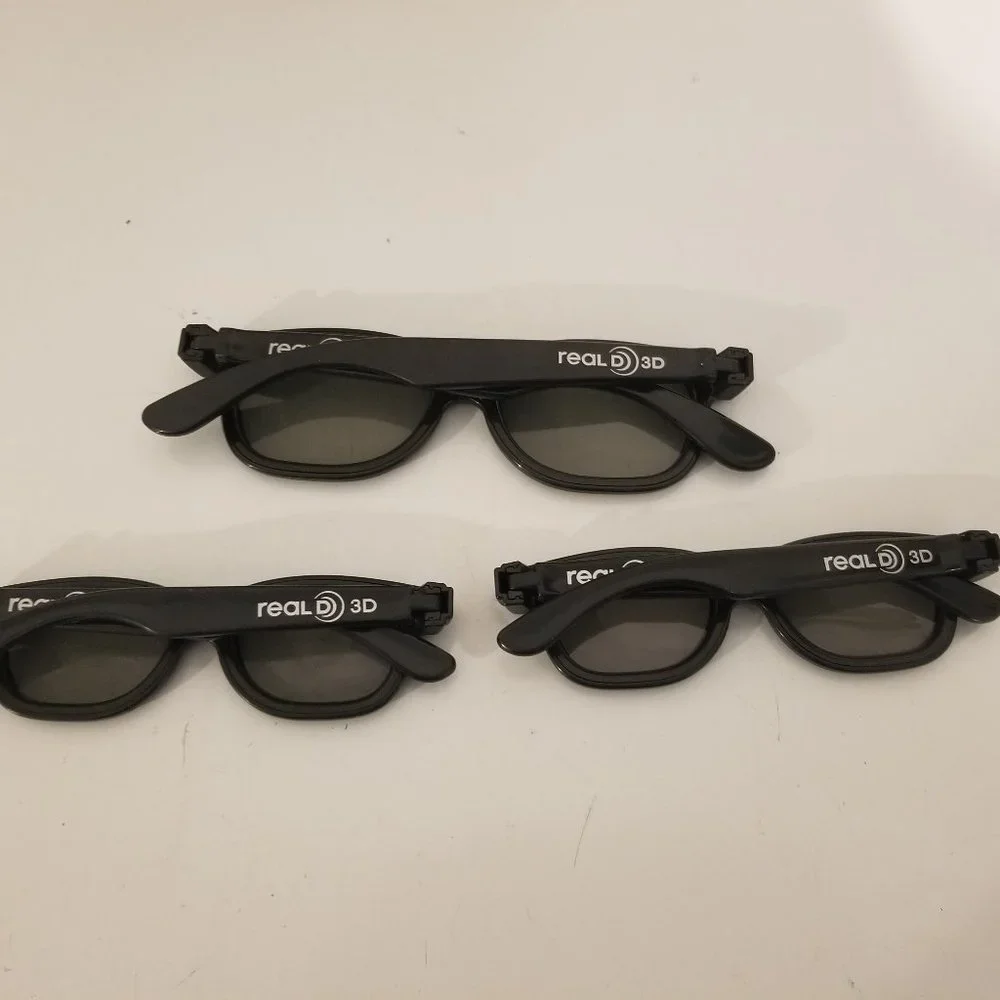 3D GLASSES 3 PAIR BLACK